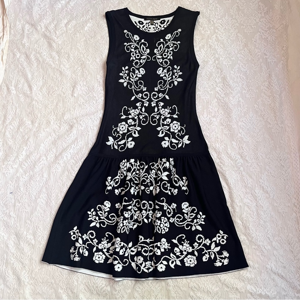 Cynthia Steffe knit patterned midi sweater dress